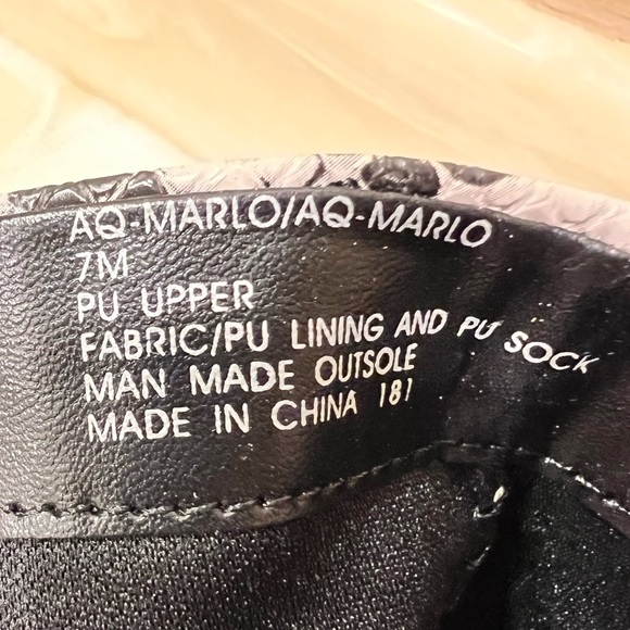 NEW AQUA Womens Beige Snake Print Padded Marlo Pointed Toe Block Heel Boot sz 7 - Picture 6 of 9